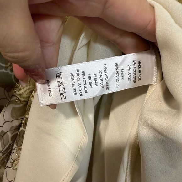 NEW Vince Camuto Metallic Floral-Print Midi Skirt Floral Maxi Skirt Size S - Picture 7 of 10